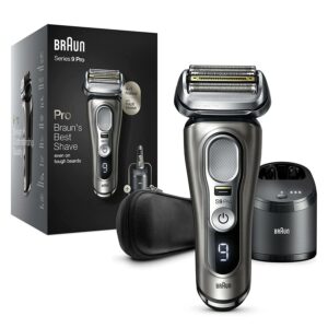Braun Series 9 Pro Electric Razor, 9465cc Rechargeable Wet & Dry Shaver for Men with Clean Station