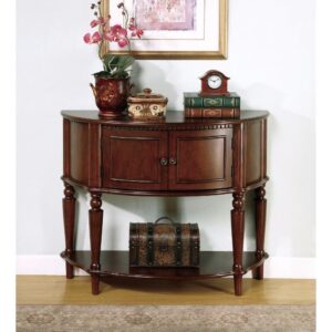 Brenda Console Table with Curved Front Brown