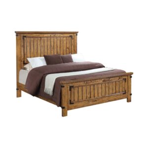 Coaster Brenner Queen Panel Bed Rustic Honey-Finish:Rustic Honey,Style:Rustic