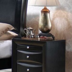 Briana 2-drawer Nightstand with Tray Black