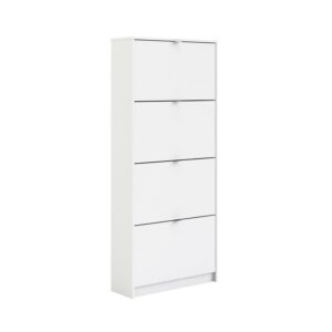 Tvilum Bright 4 Drawer Shoe Storage Cabinet, White