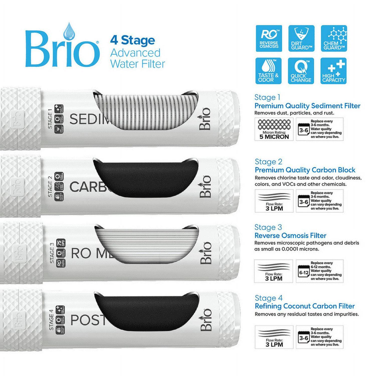 Brio 4-Stage Reverse Osmosis Bottle-Less Water Cooler Hot & Cold, 40.5" - Image 3