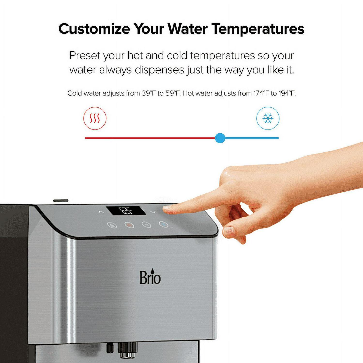 Brio 4-Stage Reverse Osmosis Bottle-Less Water Cooler Hot & Cold, 40.5" - Image 4