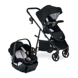 Britax Willow Brook Baby Travel System, Infant Car Seat and Stroller Combo, Onyx Glacier
