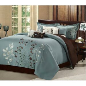 Brooke 8-Piece Embroidered Bed Comforter Set