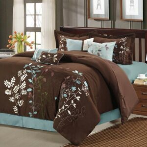 Brooke 8-Piece Embroidered Bed Comforter Set