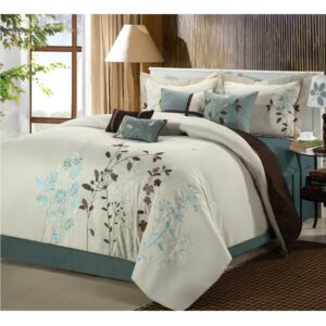 Brooke 8-Piece Embroidered Bed Comforter Set