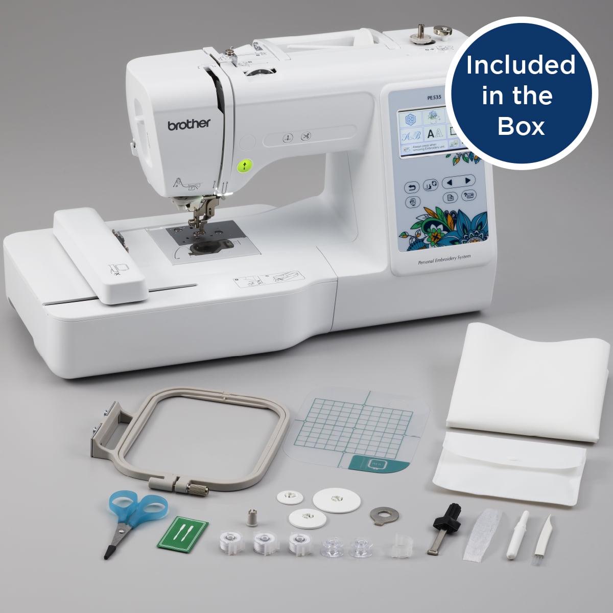 Brother Embroidery Machine, PE535, 80 Built-in Designs, 9 Font Styles, 4" x 4" Embroidery Area, 3.2in LCD Touchscreen, USB - Image 3