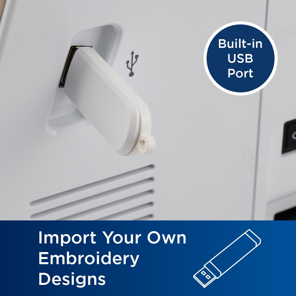 Brother Embroidery Machine, PE535, 80 Built-in Designs, 9 Font Styles, 4" x 4" Embroidery Area, 3.2in LCD Touchscreen, USB - Image 6