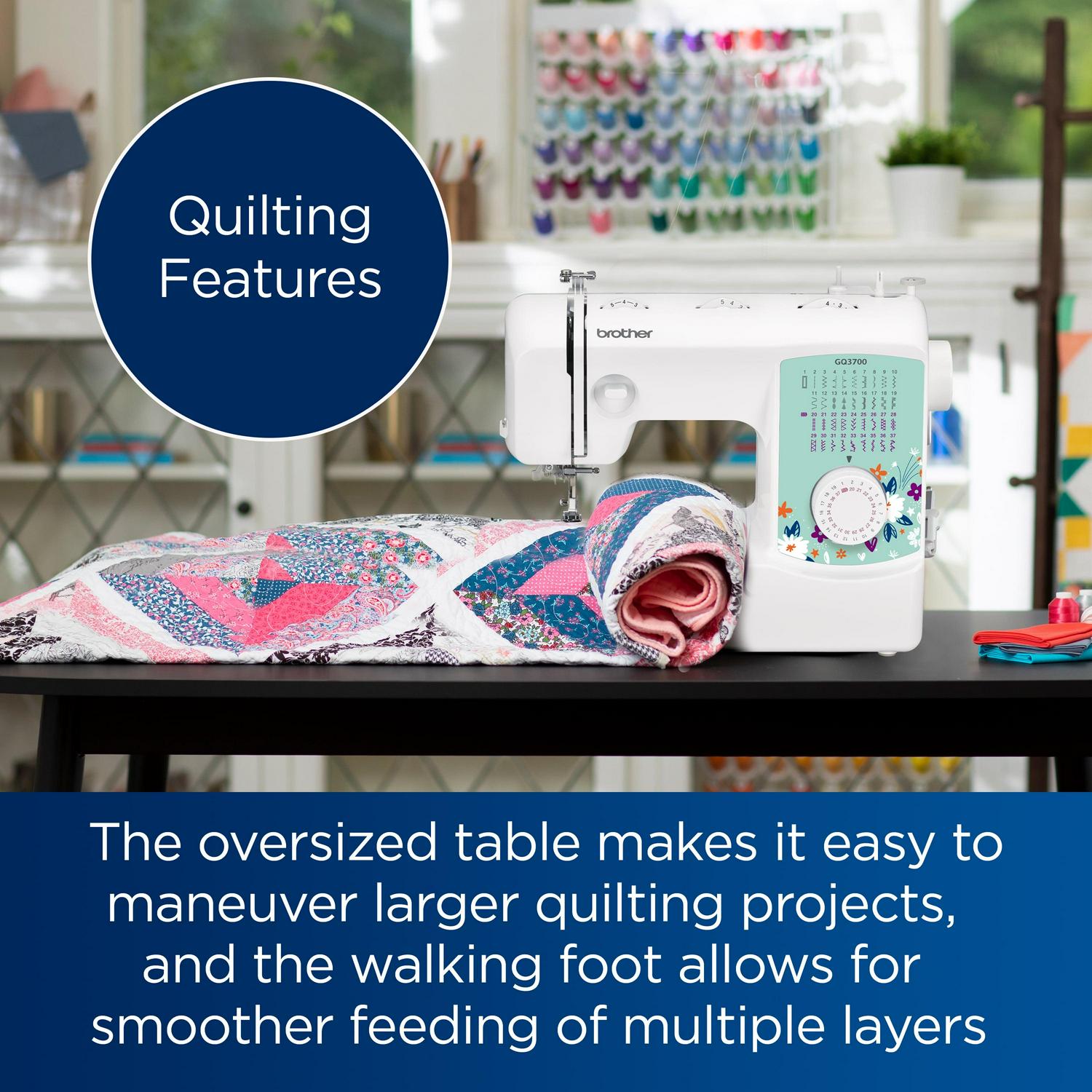 Brother GQ3700 Sewing & Quilting Machine with Built-in Stitches & Wide Table - Image 6