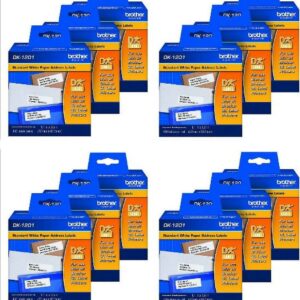 Brother Genuine DK-1201 Die-Cut Standard Address Labels, 400 Labels per Roll, 12 Rolls (For Use With All QL Label Printers)