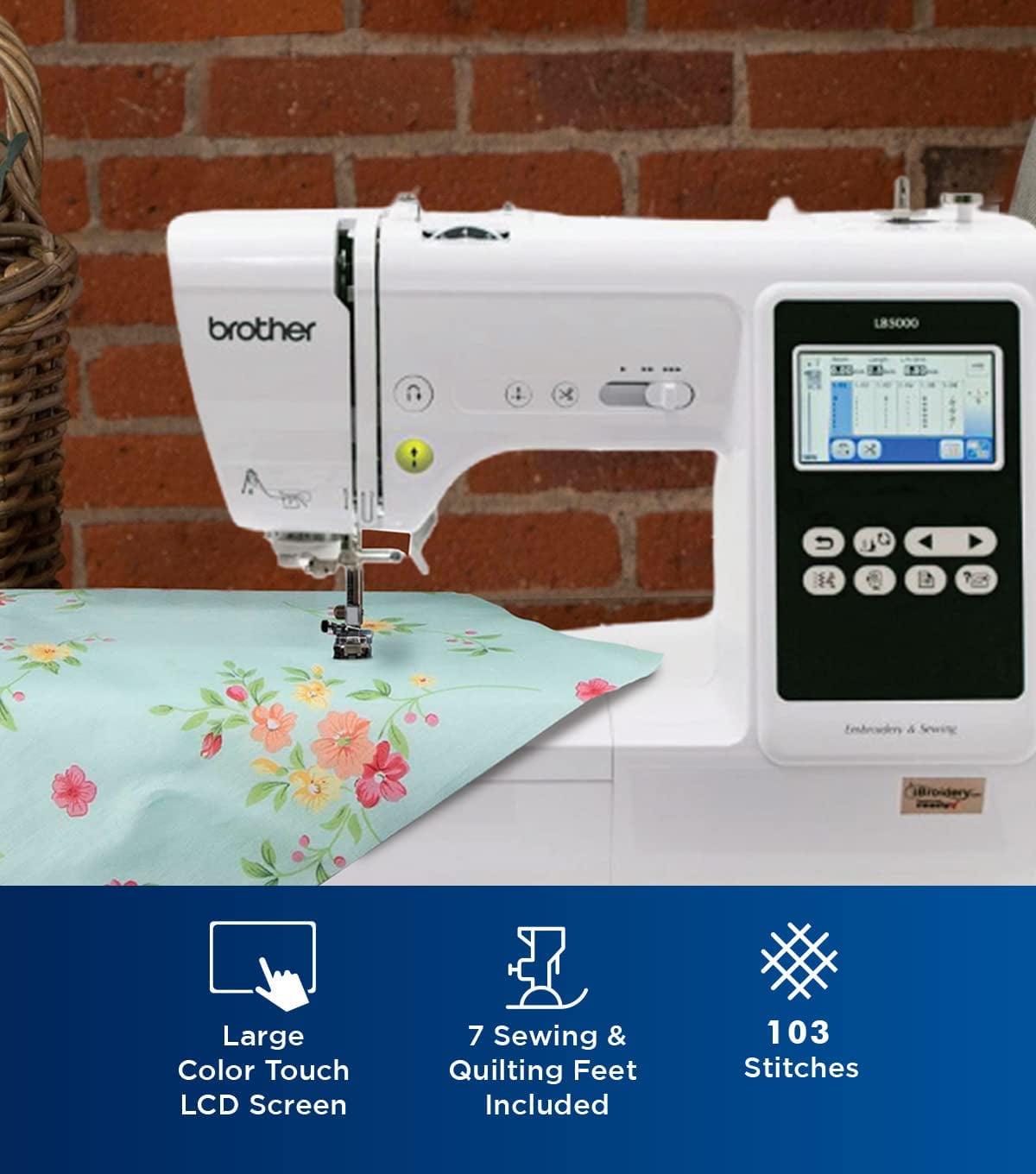 Brother LB5000 Computerized Sewing and Embroidery Machine, 80 Built-in Designs, 103 Built-in Stitches, 4" x 4" Hoop Area, 3.7" LCD Touchscreen - Image 3