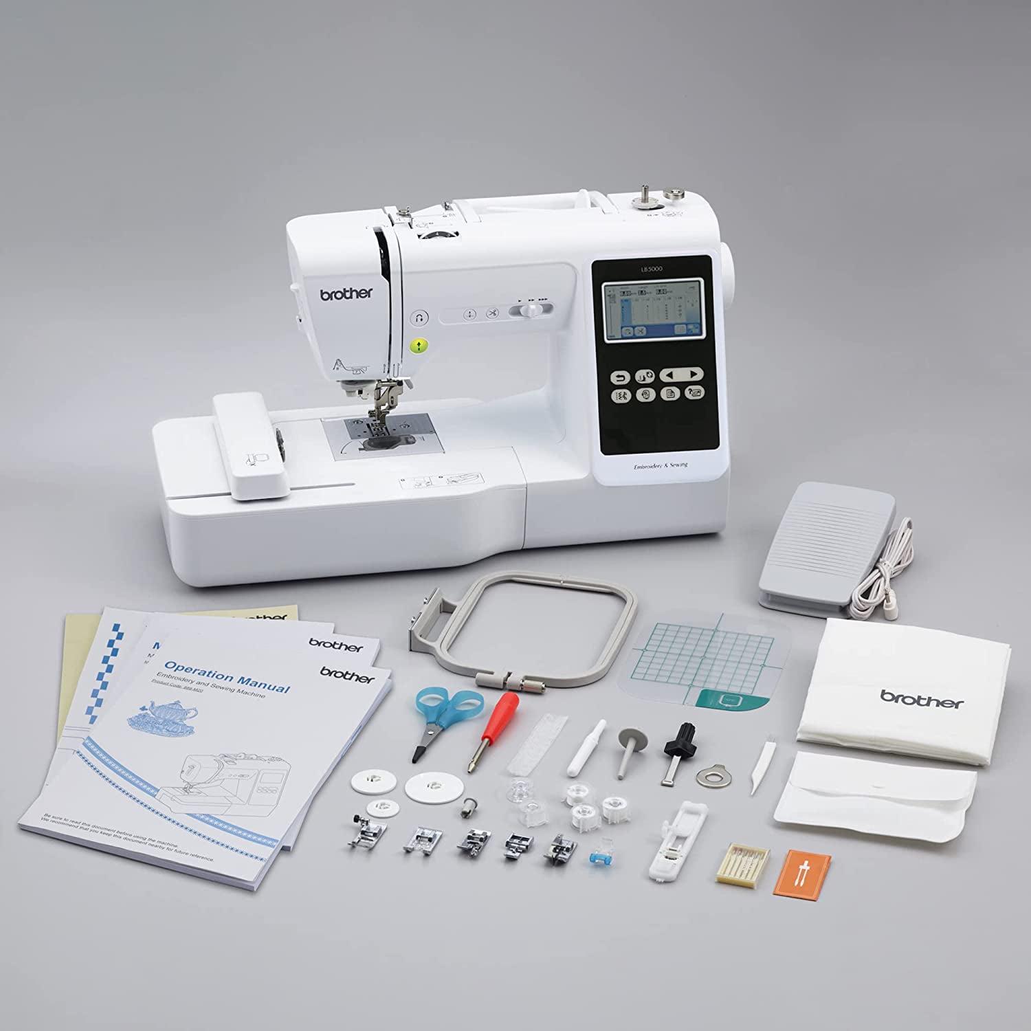 Brother LB5000 Computerized Sewing and Embroidery Machine, 80 Built-in Designs, 103 Built-in Stitches, 4" x 4" Hoop Area, 3.7" LCD Touchscreen - Image 7