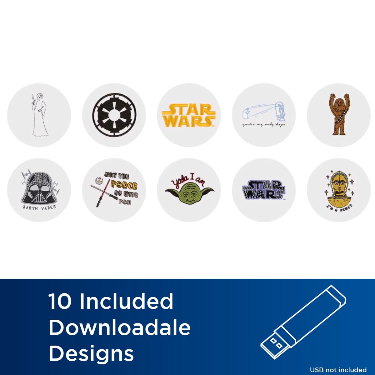 Brother Lb5000S Star Wars Computerized Sewing & Embroidery Machine With 10 Downloadable Star Wars Designs, 4 Star Wars Faceplates, 80 Built-In Designs, 103 Sewing Stitches, 7 Included Feet - Image 5