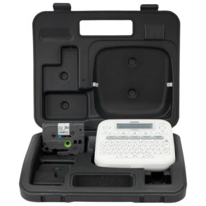 Brother P-touch Home / Office Advanced Connected Label Maker PT-D410VP, Includes Carry case and 4m Black Print on Clear Sample Label Tape ~1/2” (12mm)