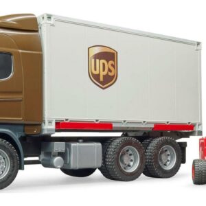 Bruder 03581 Scania R-Series UPS Logistics Truck w/ Forklift