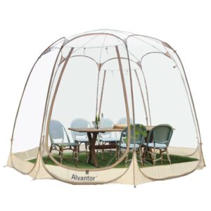 Bubble Tent Pop up Canopy Family Camping Gazebo 12x12 Beige