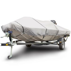 Budge 1200 Denier Low Profile Flat Front Boat Cover, Waterproof Outdoor Protection, Size BTSD-5: 18'-20' Long, 102" Beam