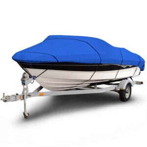 Budge 1200 Denier V-Hull Boat Cover, Waterproof Outdoor Protection, Size BT-1: 12'-14' Long, 68" Beam