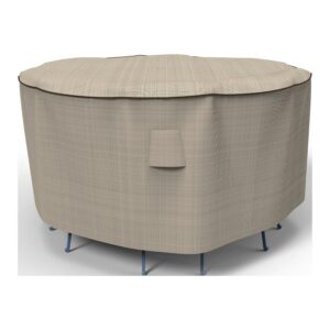 Budge Black Ivory StormBlock™ Mojave Patio Bar Table and Chairs Combo Cover - 80 diam. x 42H in.