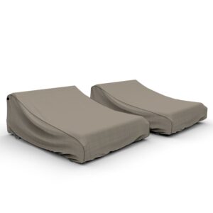 Budge Double Black Ivory Patio Chaise Cover, StormBlock™ Mojave (2 Pack)