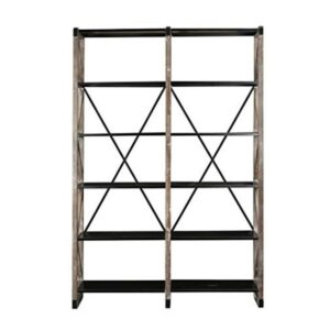 Burnham Home (MH) Veramonte Bookshelf, White-Wash & Black