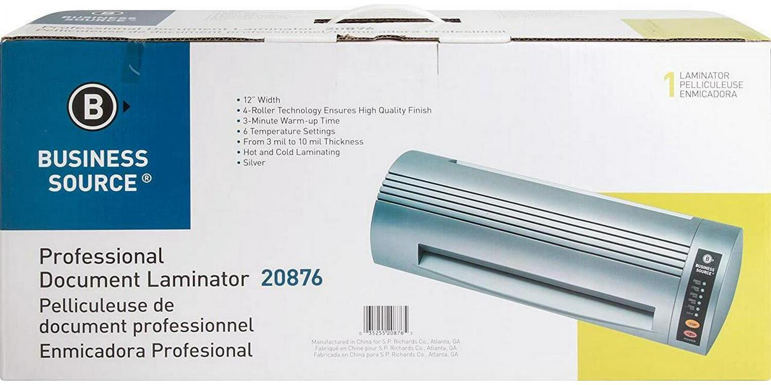 Business Source 12" Professional Document Laminator 12" Lamination Width - 10 mil Lamination Thickness - Image 6