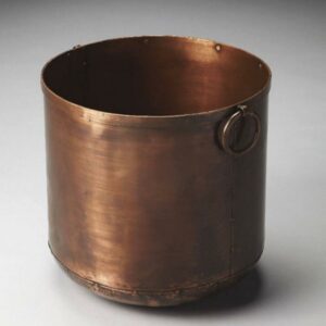 Butler Specialty Hors Doeuvres Round Handcrafted Iron Metal Planter In Copper