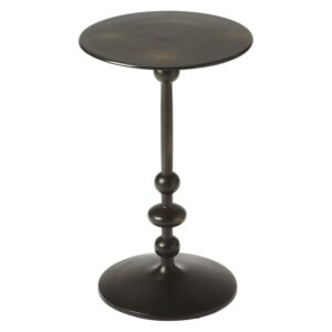 Butler Specialty Metalworks Zora Pedestal End Table In Black Iron