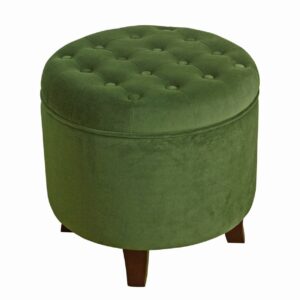HomePop Tufted Round Ottoman with Storage, Multiple Colors
