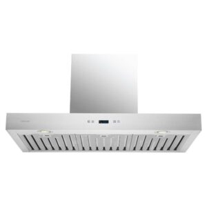 CAVALIERE 36" Inch Range Hood in Brushed Stainless Steel 900 CFM- LED Lighting- SV218Z-36