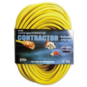 CCI 2589SW0002 100 ft. Vinyl 15 Amp Outdoor Extension Cord (Yellow)