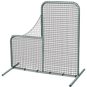 CHAMPRO Baseball/Softball Pitcher's Safety L-Screen On-Field Practice Net, 7'x7'