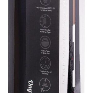 CHI Air Expert Classic Tourmaline Ceramic Hairstyling Flat Iron Straightener, 1", Onyx Black