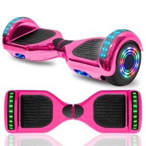 CHO Electric Hoverboard Smart Self Balancing Scooter with Built-in Bluetooth Speaker 6.5 In. Wheel LED Lights