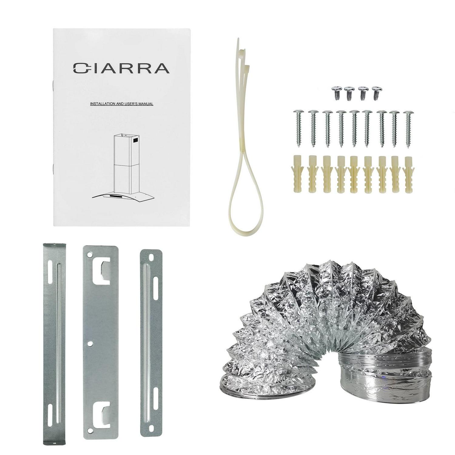 CIARRA Wall Mount Range Hood 30 inch 450 CFM with WIFI/Voice Control CAS502W75 - Image 9