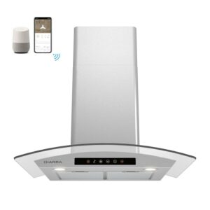 CIARRA Wall Mount Range Hood 30 inch 450 CFM with WIFI/Voice Control CAS502W75