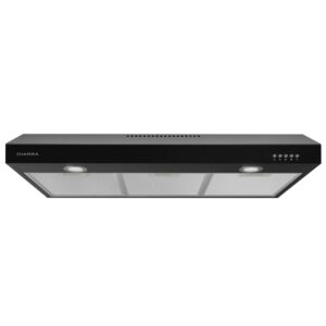 CIARRA Black Range Hood 30 inch Under Cabinet with Ductless Ducted Convertible Slim Kitchen Hood CAB90575