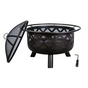 CROFTON 32" ROUND STEEL FIRE PIT