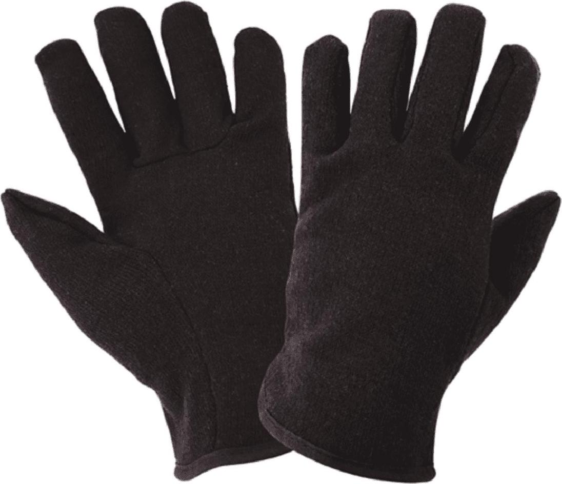 CT7100-L-72PK, Red Fleece Lined Brown Jersey Gloves, 72 Pair Value Pack - Image 2