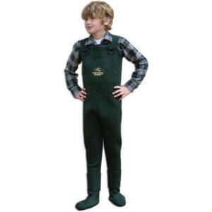 Caddis Youth Neoprene Stockingfoot Fishing Waders, Black, Unisex Kids Size XS