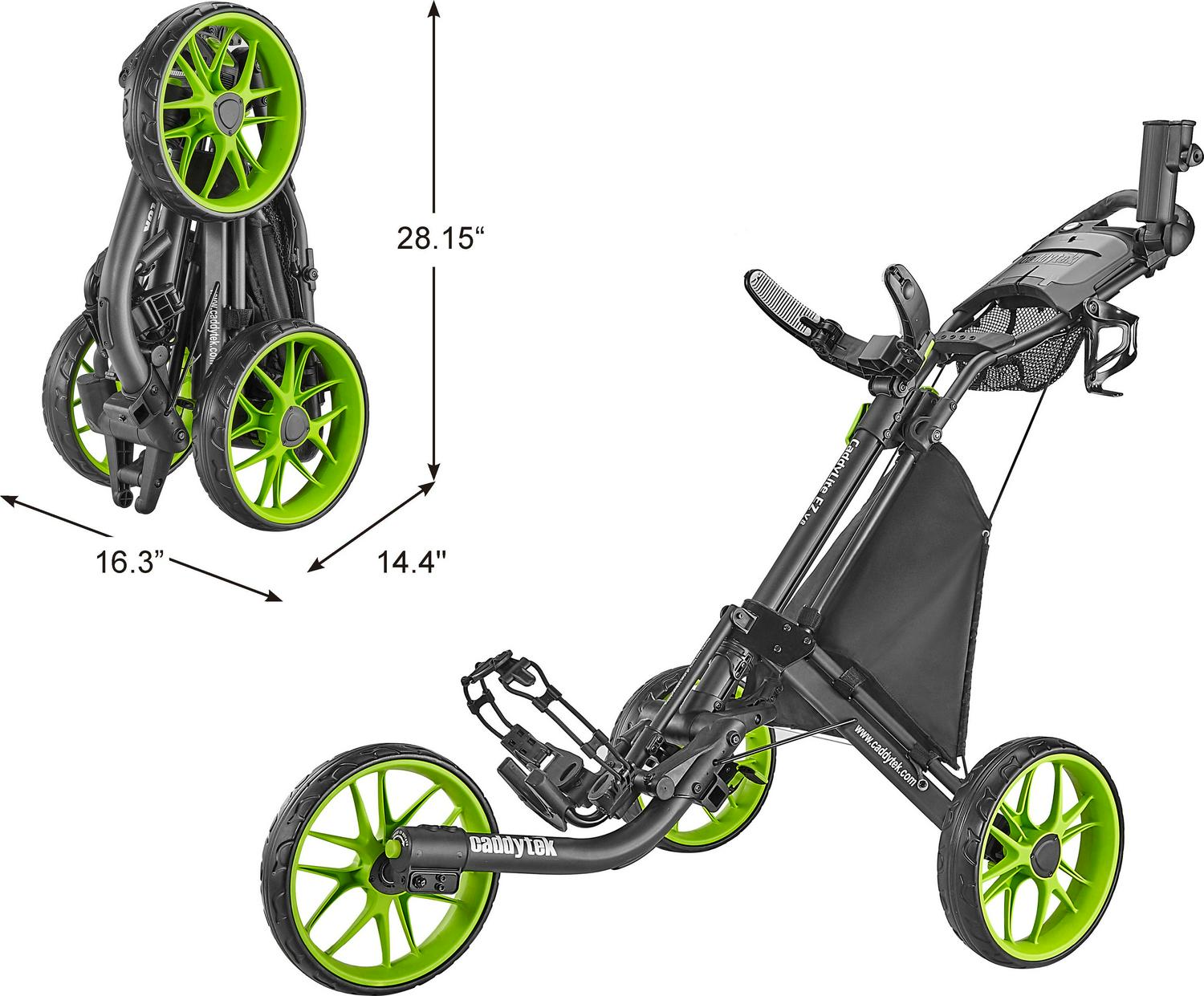 CaddyTek Caddy lite Ez Version 8 Lime Golf Push & Pull Carts