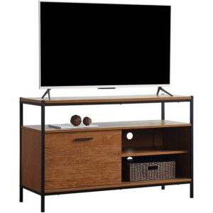 Caffoz Wood TV Media Stand with Sliding Barn Door for TVs up to 50"