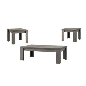 Cain 3-piece Occasional Table Set Weathered Grey