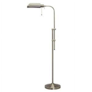 Cal Lighting 10" Adjustable Height Durable Metal Floor Lamp in Antique Brass