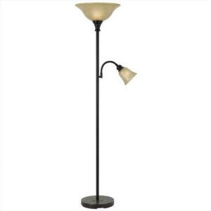 Cal Lighting 15.75" Transitional Metal Torchiere Lamp in Dark Bronze