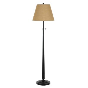 65" Height Metal Floor Lamp in Dark Bronze-Color:Dark Bronze,Finish:Dark Bronze,Material:Burlap,Shape:Round,Style:Transitional,Wattage:150W