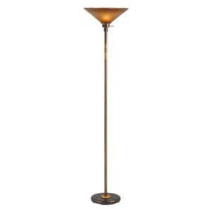 Cal Lighting Soho 13.75" Durable Metal Torchiere Floor Lamp in Rust Brown