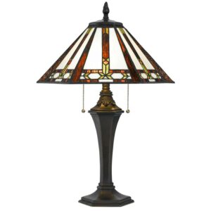 Cal Lighting 60W X 2 Tiffany Table Lamp