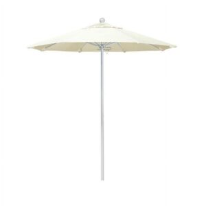 California Umbrella Venture 7.5' White Market Umbrella in Canvas